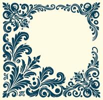 Vintage frame with floral design vector