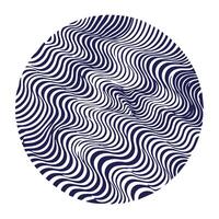 A circular pattern with wavy lines vector