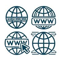 World wide web icon set, illustration vector