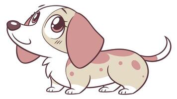 A cartoon dog with a big nose and a big spot vector