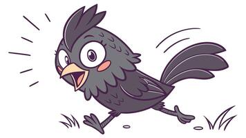 A cartoon bird with a big beak and a big mouth vector