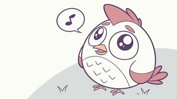 A cartoon bird with a speech bubble above it vector