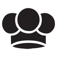 A Simple Silhouette Illustration of a Chef's Hat vector