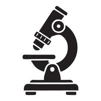 Classic Silhouette Microscope Illustration Design for Science vector