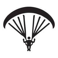 Paragliding Silhouette Icon for Extreme Sports vector