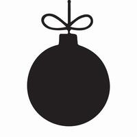 Silhouette Illustration of a Simple Christmas Ornament vector
