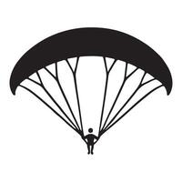 Paragliding Silhouette Icon for Adventure and Outdoor Activities vector