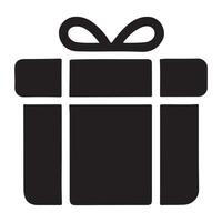 Gift Box Silhouette Icon Design for Graphics vector