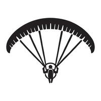Paragliding Silhouette Illustration for Adventure and Extreme Sports vector