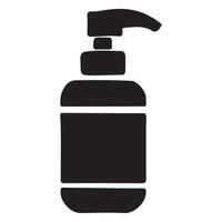 Silhouette Illustration of a Pump Bottle Dispenser vector