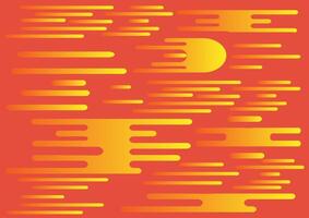 Abstract illustration of orange gradient background with moving shapes. vector