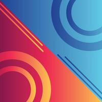 Minimalist blue and red color gradient abstract modern background vector