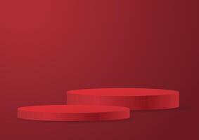 Happy Chinese new year 2025. Chinese new year banner with circle for show product. Greeting card. China frame with lantern on red background. vector
