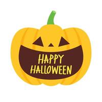 Halloween frame. Abstract Halloween Greeting Card Template with Free Text Space- Frame Silhouette. Trick or treat design with cute pumpkin. vector