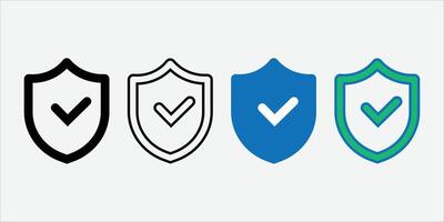Shield Icon . Badge Icon. Verification Badge Icon. Safe Guard Icon. vector