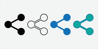 Share Icon . Link Icon Bundle. Share icon In White Background. vector