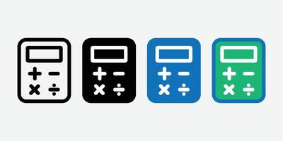 Calculator icon . Savings, finances sign isolated on white Background. Calculator icon design vector