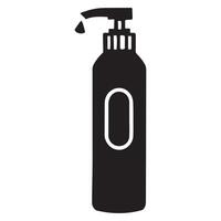 Pump Bottle Silhouette Illustration for Various Designs vector