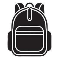 Detailed Backpack Silhouette for Various Applications vector