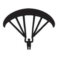 Experience the Thrill of Paragliding Adventure Silhouette Illustration vector