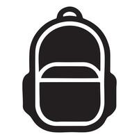 Simple Silhouette Backpack Icon for Applications and Websites vector