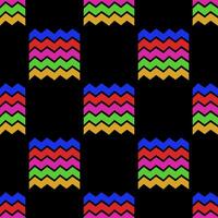 Colourful Wavy Line Shape Checkered Geometric Graphic Wallpaper Textile Wrapping Paper. vector
