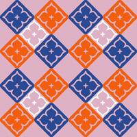 Floral Seamless Ethnic Pattern Geometric Motif Flower Backgrounds Tile Textile Print. vector