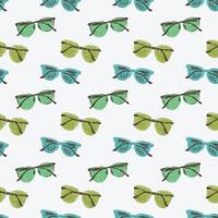 Sunglasses seamless pattern in hand drawn style vector
