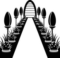 Easter egg trail vector