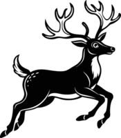 Deer running clip art vector