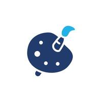 pallete colored icon design good for web or mobile app vector