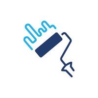 Paint roller colored icon design good for web or mobile app vector