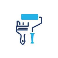 Paint roller colored icon design good for web or mobile app vector