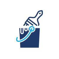 paint bucket colored icon design good for web or mobile app vector