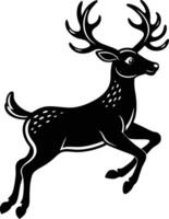 Deer running clip art vector