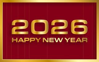 Happy New Year 2026, festive pattern on color background vector