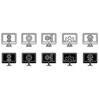 Loading icon set. Update system illustration sign collection. Concept of upgrade application progress symbol or logo. vector