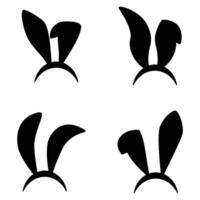 Silhouette of Bunny Ears for a Happy Easter Celebration vector