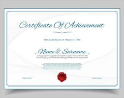Certificate Template Business Training Achievement with Elegant and luxurious certificate awards template vector