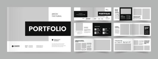 Architecture Portfolio Design, Landscape Portfolio Template vector