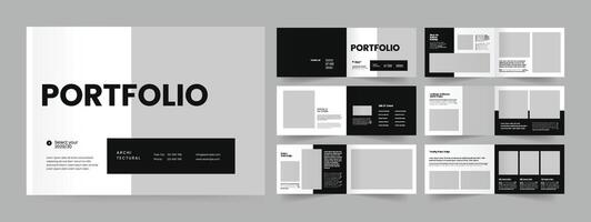 Architecture Portfolio Design, Landscape Portfolio Template vector