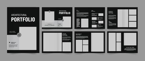 Portfolio Design, Architecture Portfolio, Interior Portfolio Layout Design vector