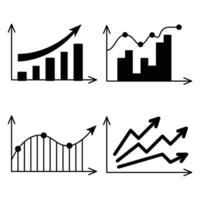 Silhouette of Business Infographic Elements and Charts vector
