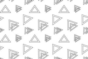 Seamless pattern of overlapping hollow triangles in a modern geometric style. Perfect for children coloring pages. vector