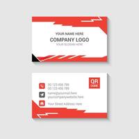 Red modern creative business card and name card vector