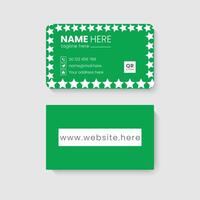 Green Business Card Layout vector