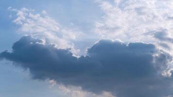 Time lapse of cumulus clouds moving in a blue sky. Beautiful blue sky with soft white clouds time lapse for abstract background. video