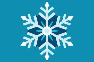A snowflake on a blue background vector