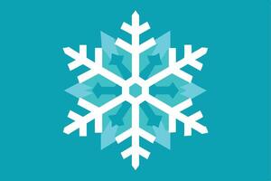 Snowflake icon on blue background vector