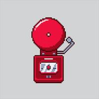 Pixel art illustration Fire Alarm. Pixelated Fire Signal. Red Fire Alarm Signal icon pixelated for the pixel game and icon for website and game. old school retro. vector